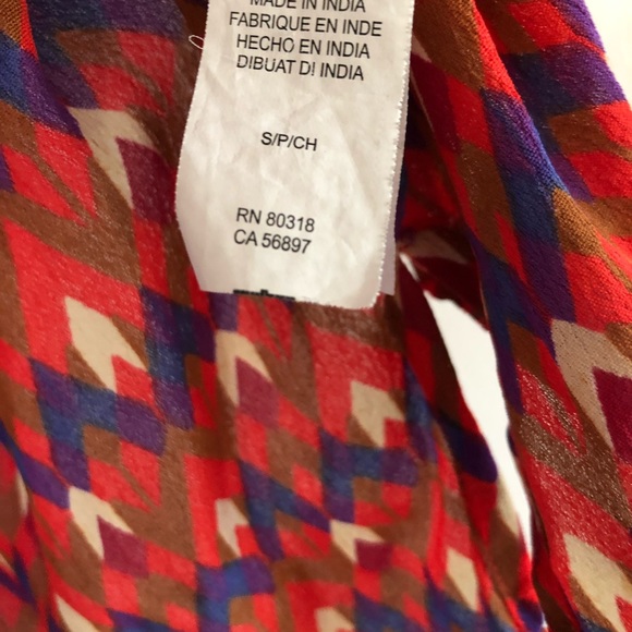 Lucky Brand Funky Geometric Print Tank Blouse - Picture 6 of 8